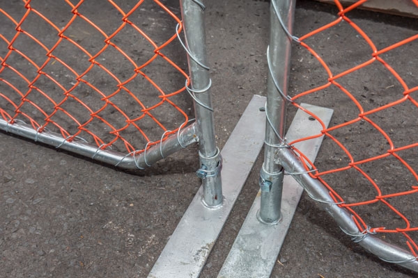 Construction barrier feet orange wire
